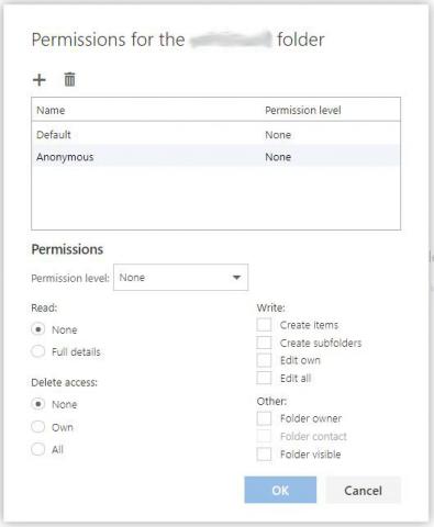 Screenshot of an example permissions window.