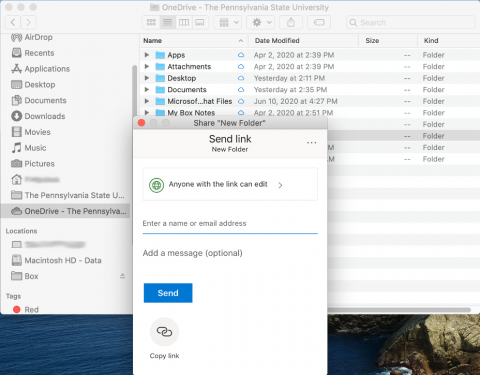 how see shared files public group onedrive for mac